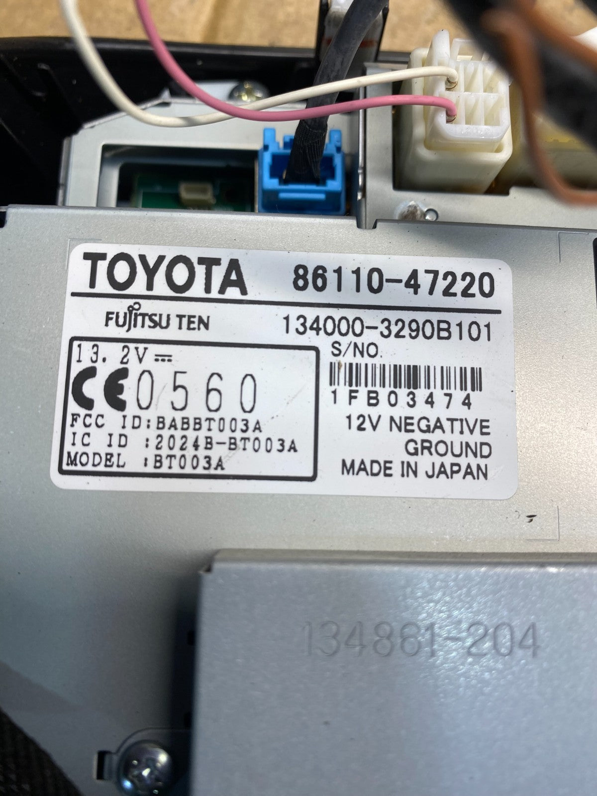 2006 to 2009 Toyota Prius Radio Stereo Receiver Screen Display ad3612 DG5
