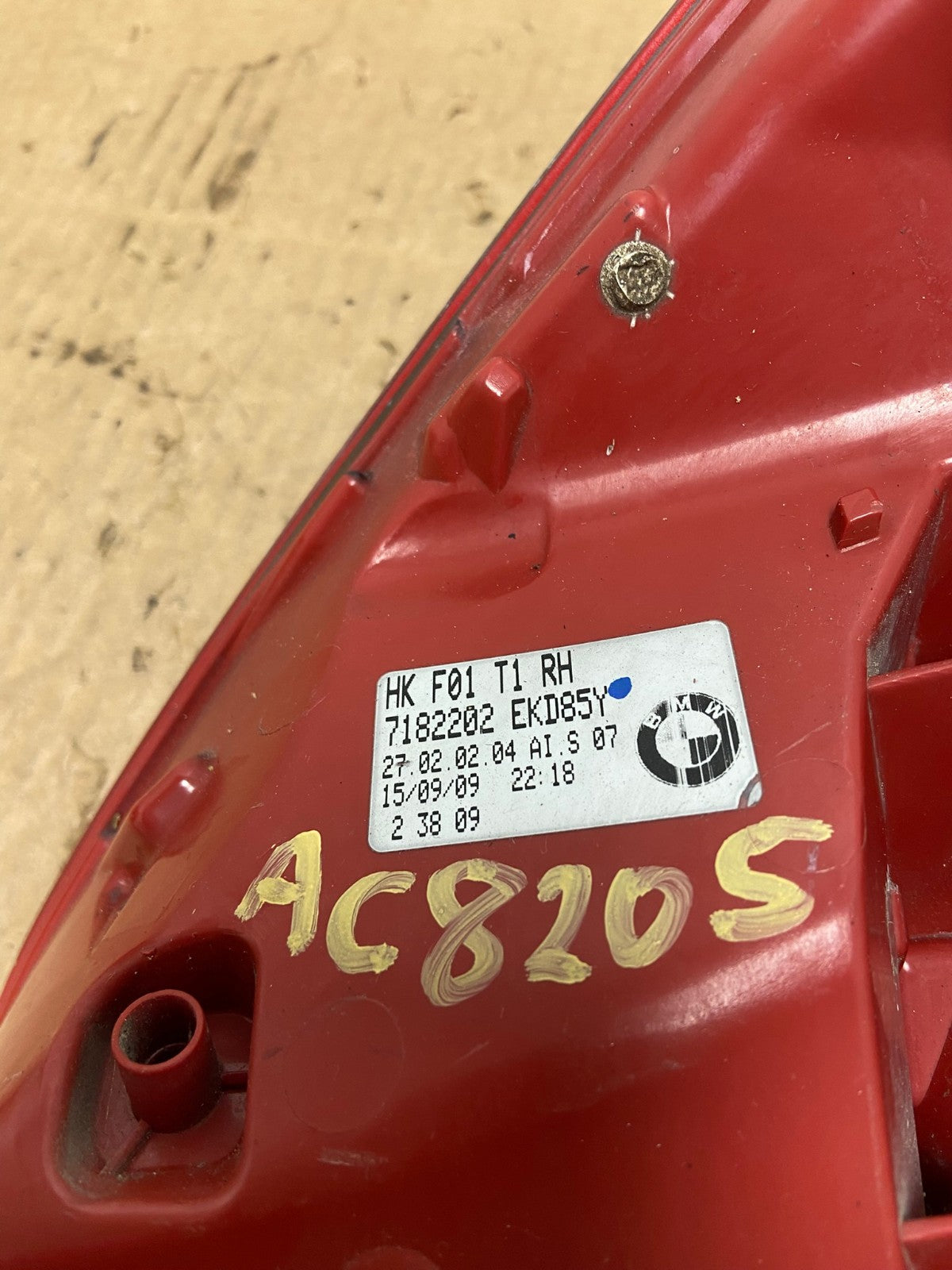 2009 to 2012 Bmw 7-Series F01 F02 750i Right Passenger Tail Light AC8205 LK6
