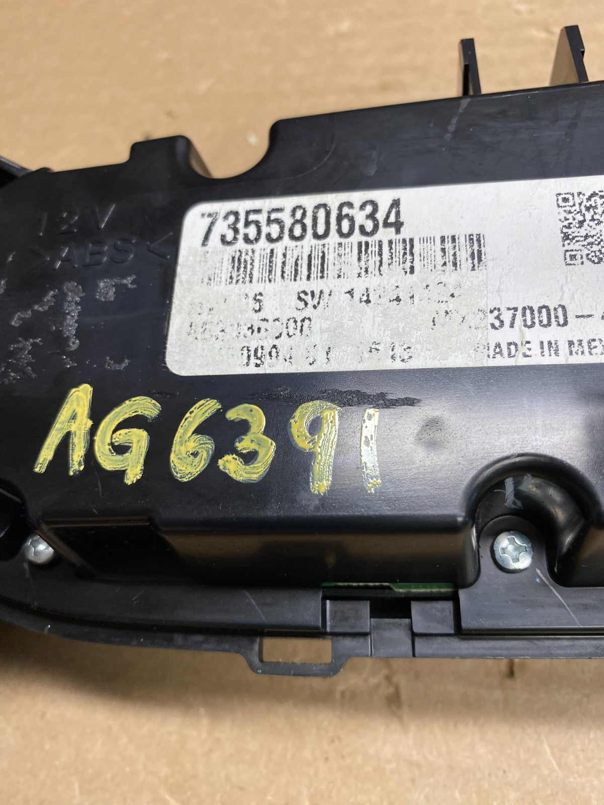 2014 to 2017 Fiat 500L Climate Control Heater A/C Panel AG6391 DG6