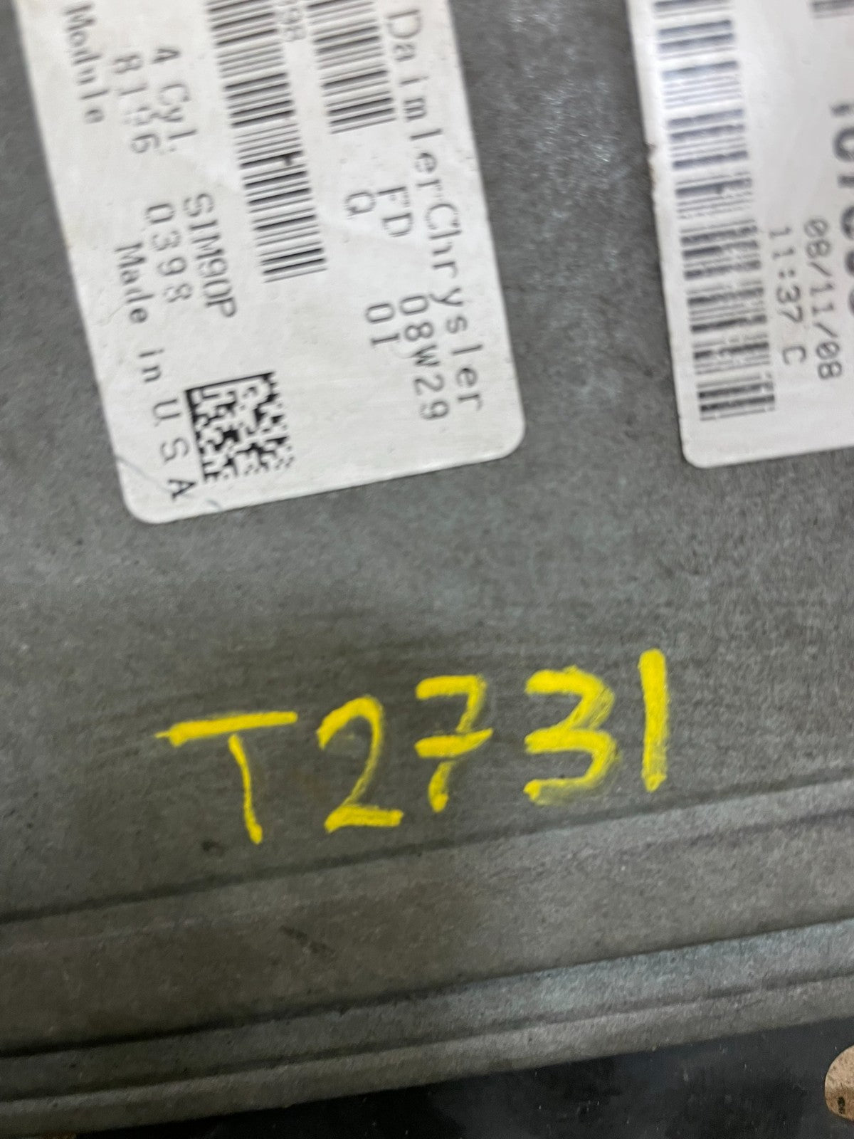 2009 Dodge Avenger Sebring 2.4L Engine Computer ECM ECU p05187404ac T2731 DG4