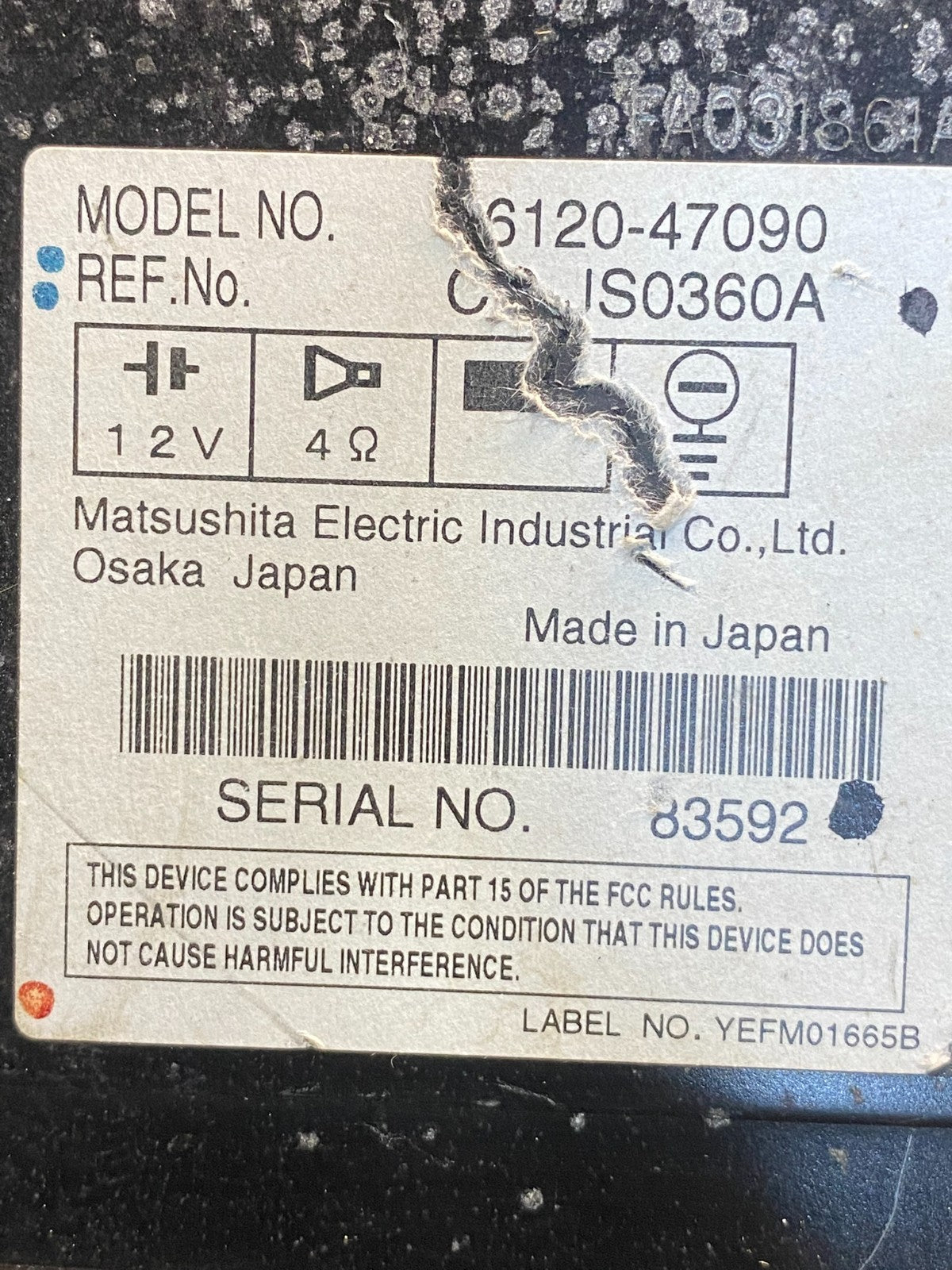 2004 2005 2006 Toyota Prius Radio AM/FM CD Player AG1776 DG6