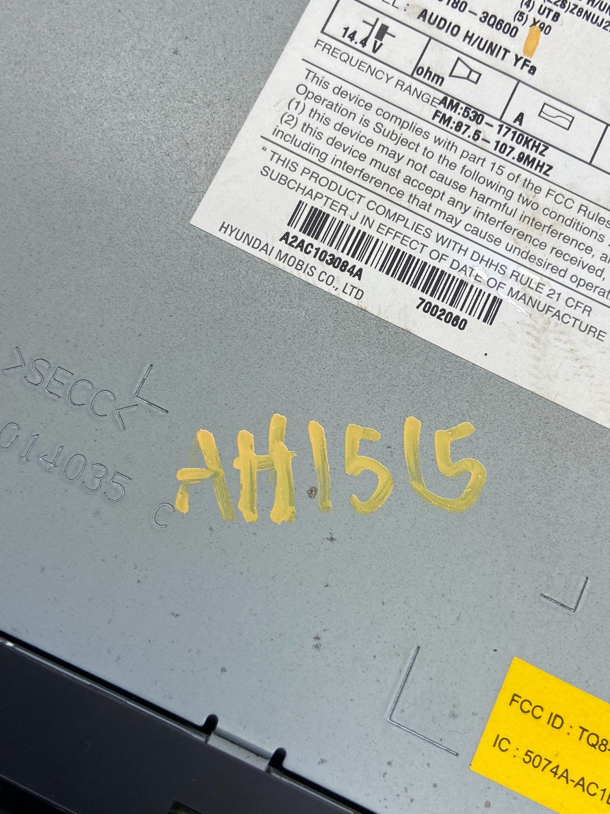 2011 to 2012 Hyundai Sonata Am Fm Cd Player Radio Receiver AH1515 DG6