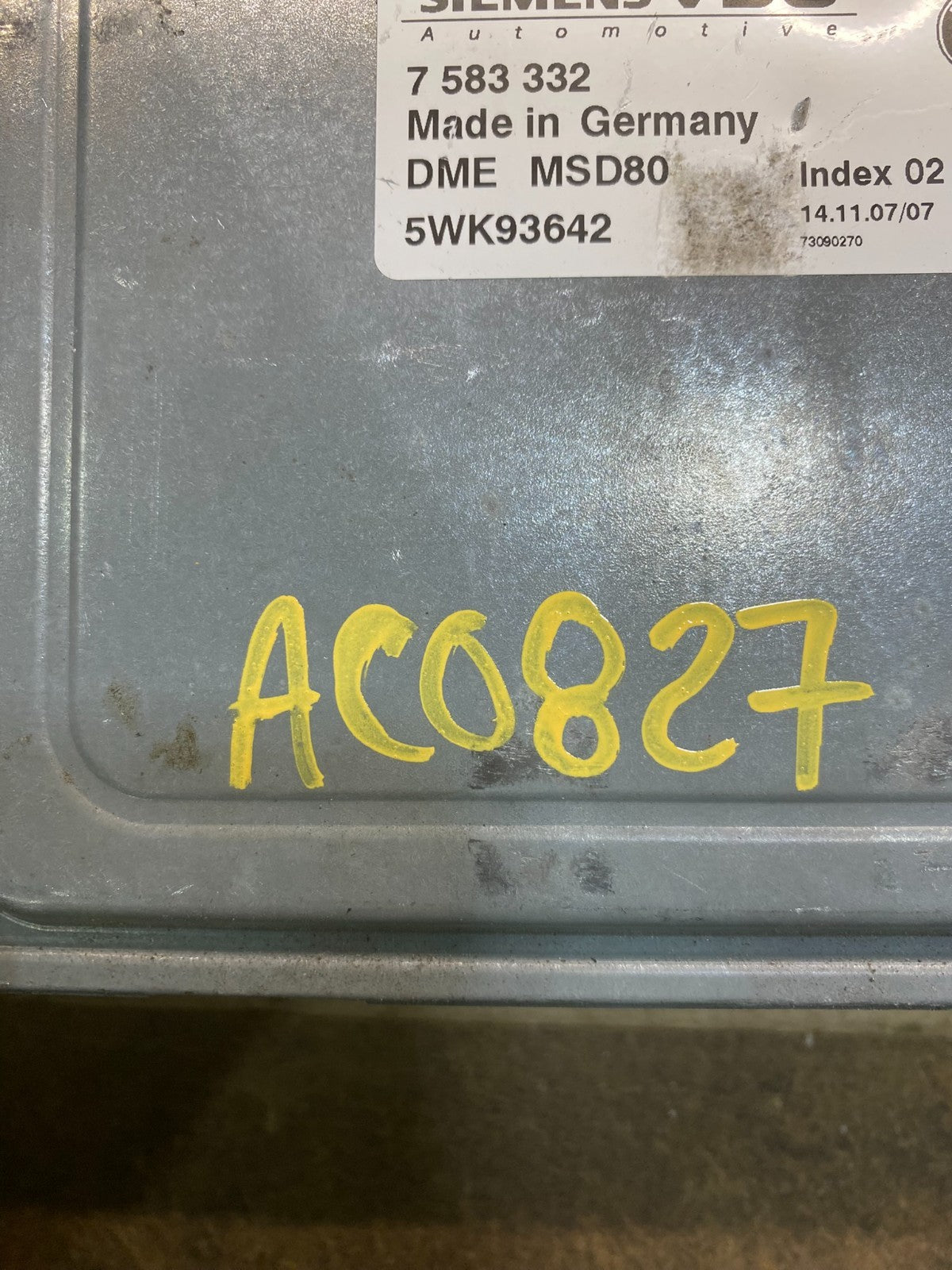 2007 to 2010 BMW N54 335i 535i Engine ECU ECM Computer Module 7583332 AC0827 DG3
