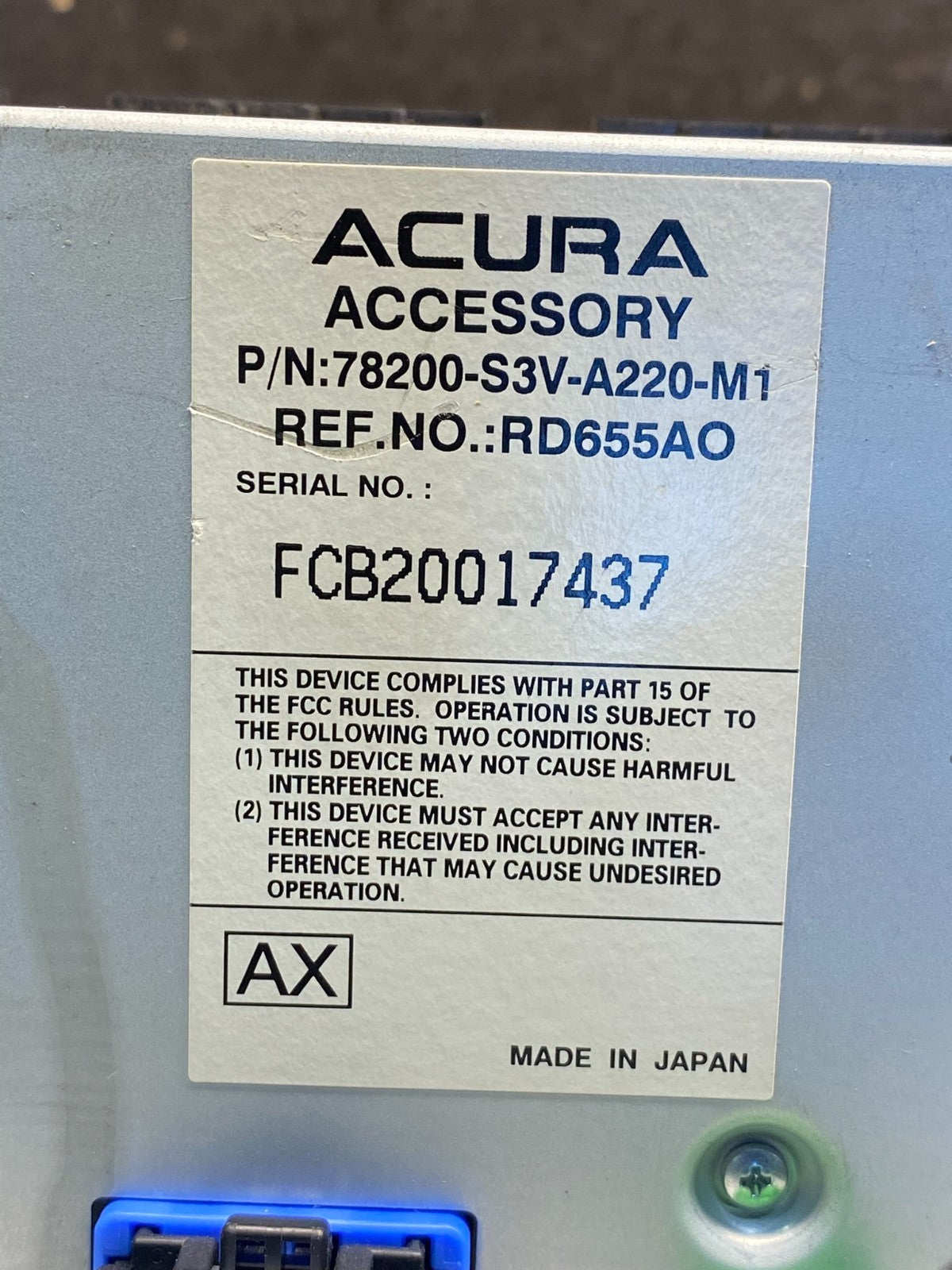 2004-2006 Acura Mdx Radio Screen Display Navigation Climate Control OE AH1812 DG6