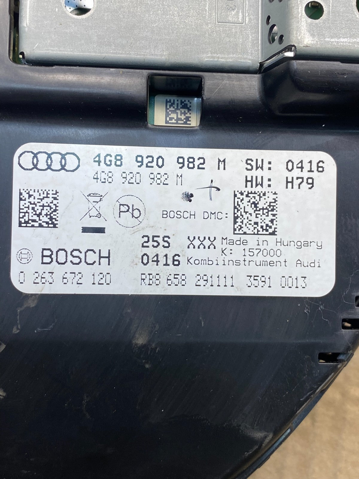 2012 - 2016 Audi A6 Speedometer Cluster Gauge AI4879 DG6