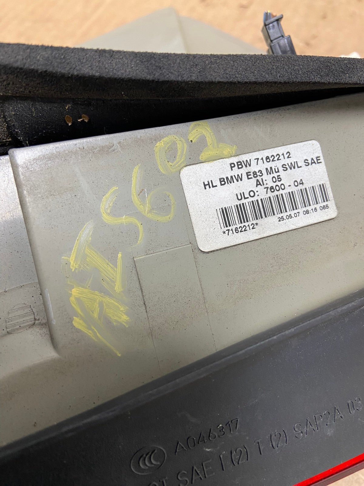 2007 2008 2009 2010 BMW X3 Right Passenger Side Rh Tail Light AI5602 LK6