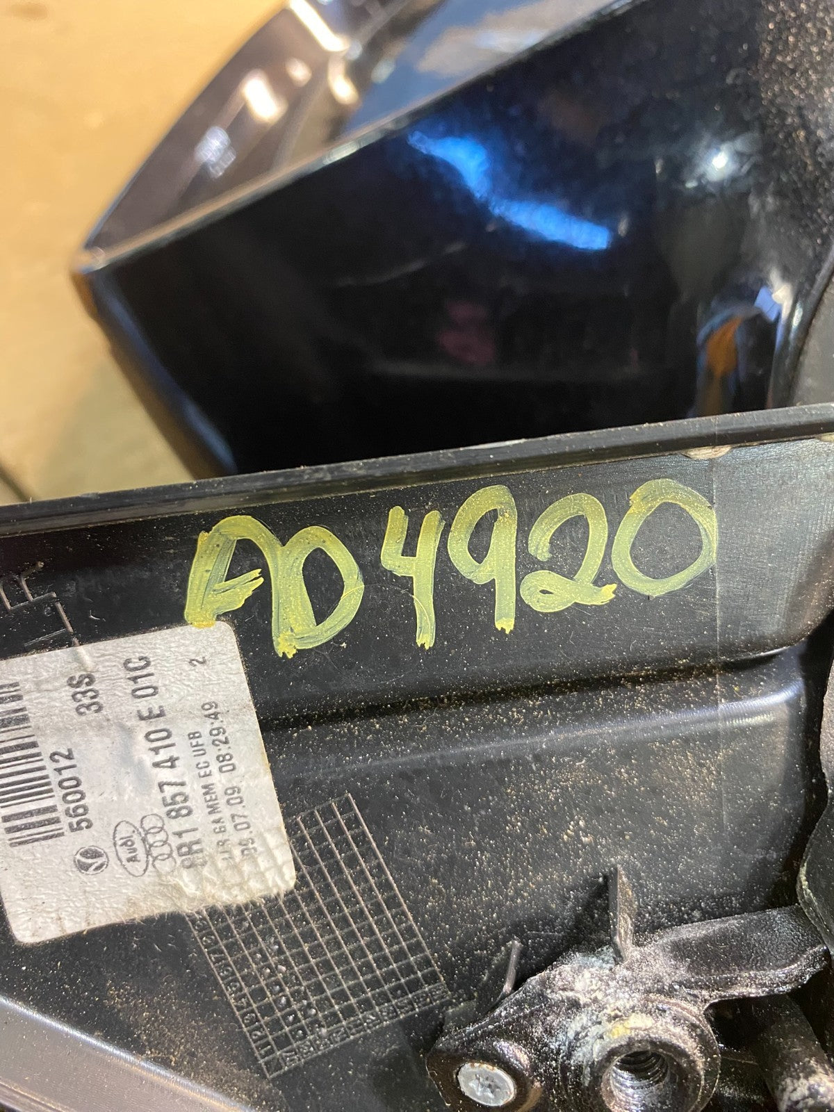 2009 to 2012 Audi Q5 Right Passenger Side Door View Power Mirror AD4920 DW12