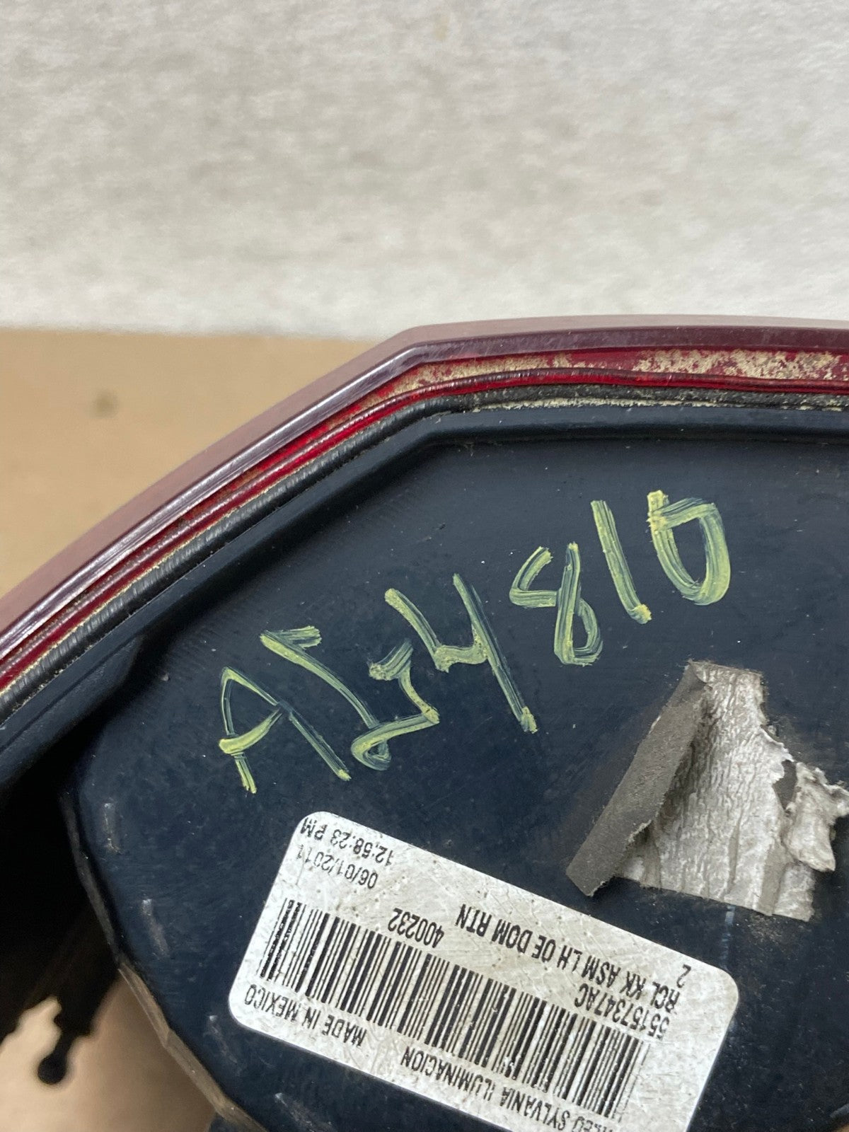 2008 to 2012 Jeep Liberty Left Driver Side Lh Tail Light AG4810 LK9