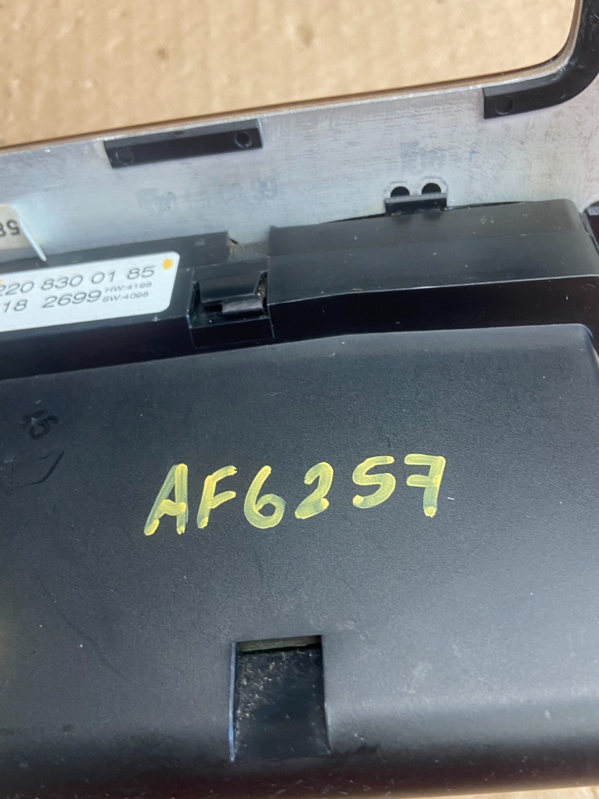 2000-2006 Mercedes S430 S500 W220 AC Heater Climate Control Trim Bezel AF6257 DG5
