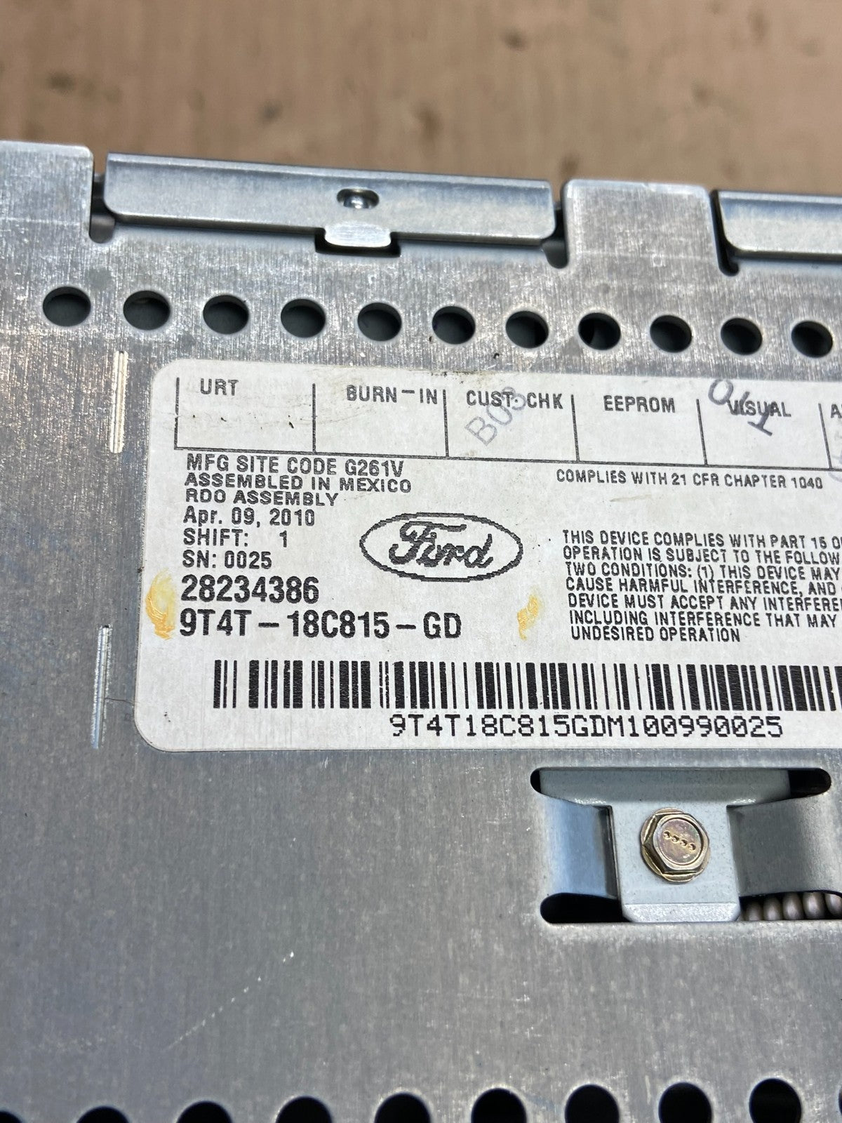 2008 2009 Ford Fusion AM FM 6-Disc CD MP3 Radio AI2861 DG5