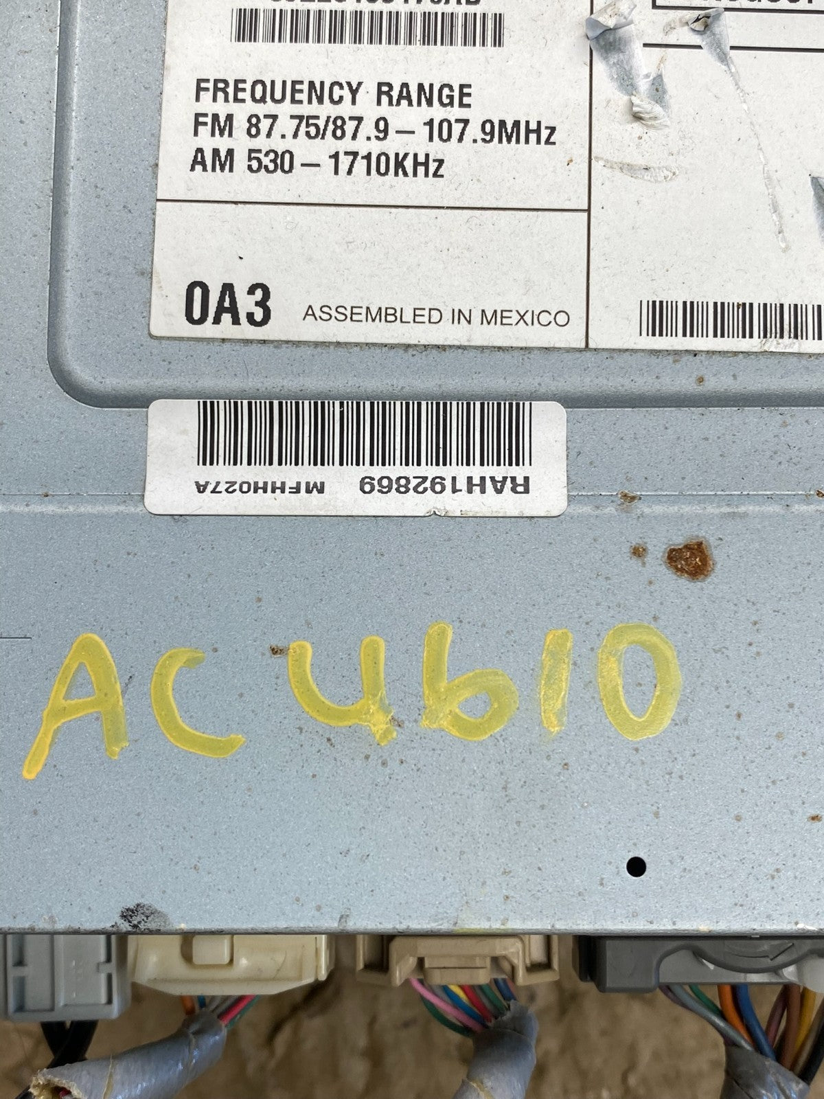 2012 Honda Civic Radio AM/FM Climate Control Air Vent Bezel AC4610 DG7