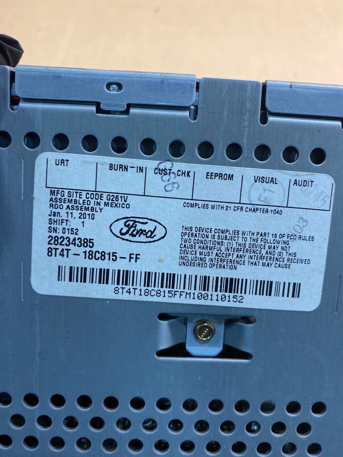 2010 Ford Edge AM FM Radio Stereo Receiver CD Player ai5307 DG6