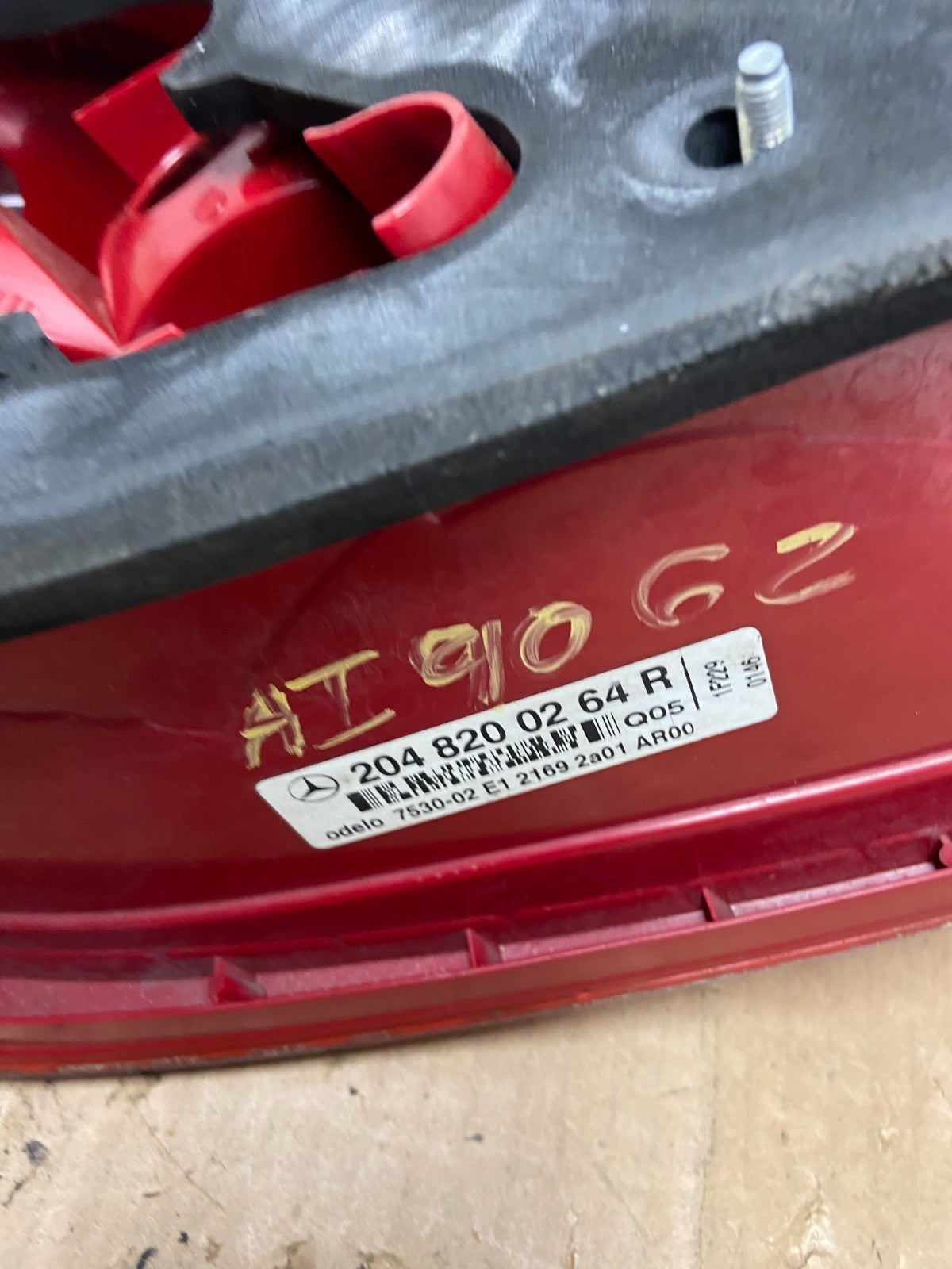 2008 2009 2010 2011 Mercedes C-Class Right Passenger Tail Light AI9062 LK9