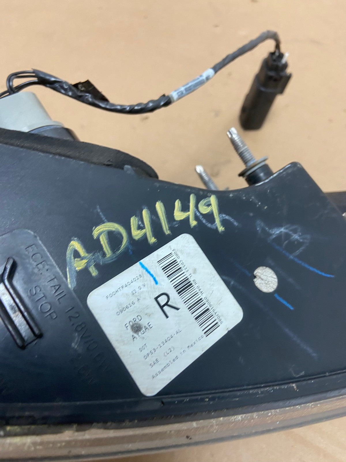 2013-2019 Lincoln MKZ Right Passenger Side Tail Light AD4149 LK6