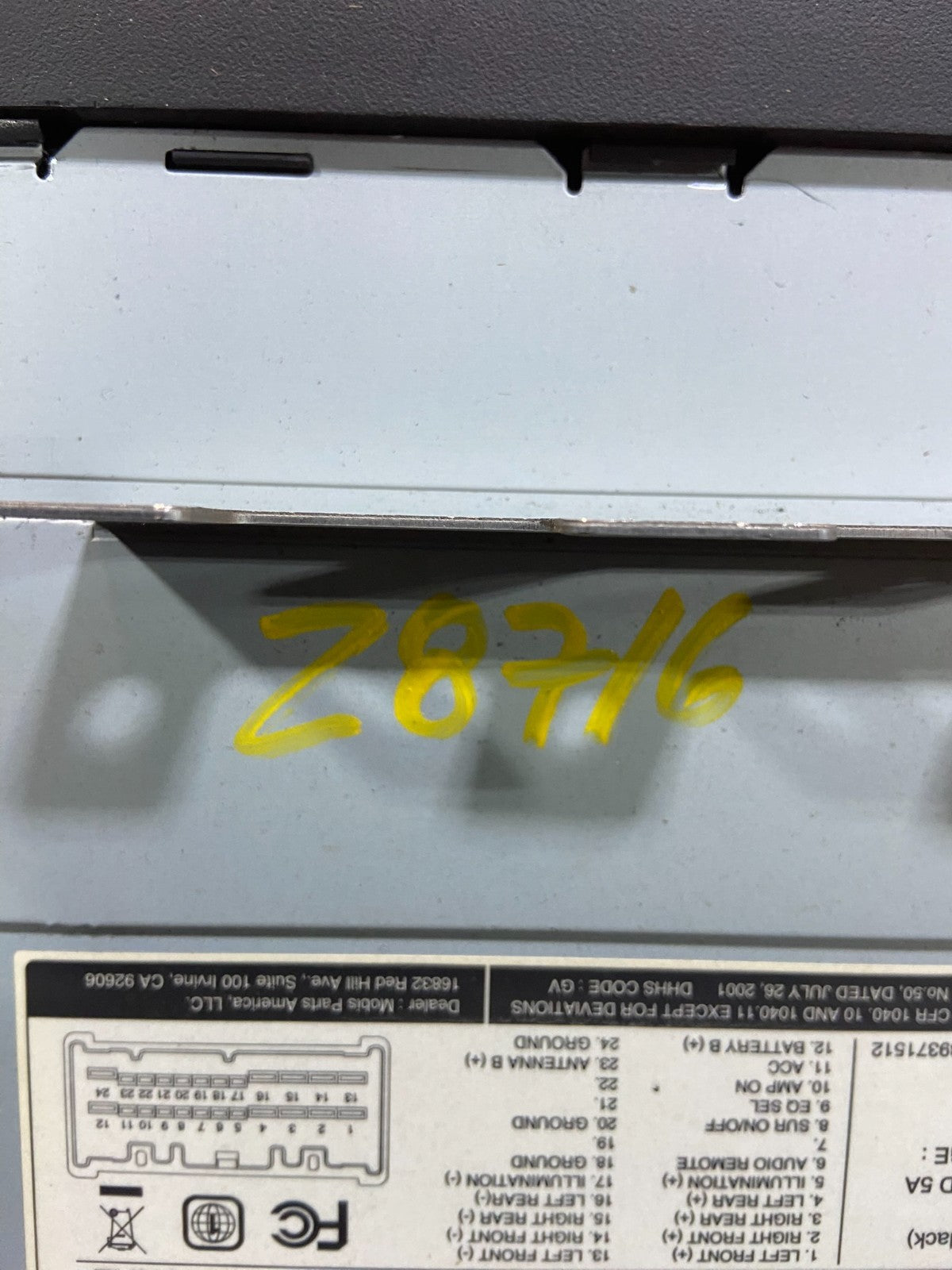 2007 to 2012 Hyundai Veracruz Navigation Display Screen OEM Z8716 DG8