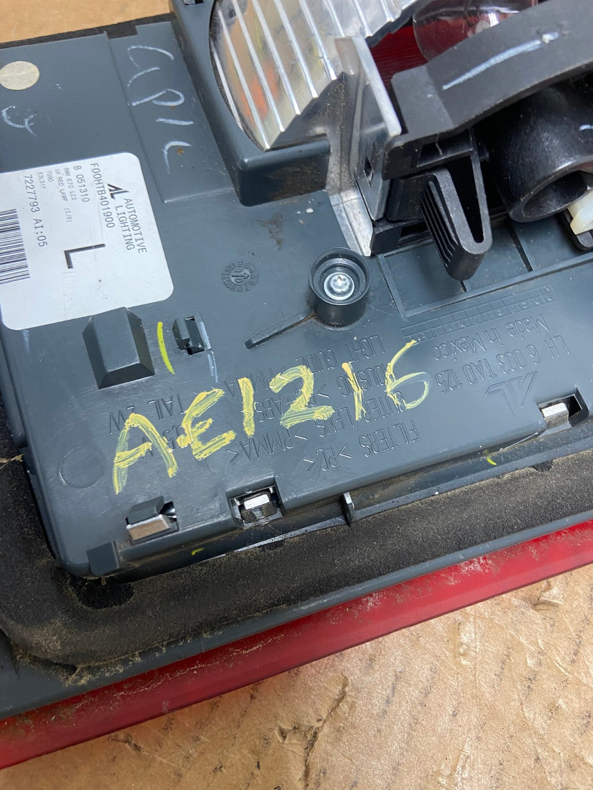 2011 2012 2013 Bmw X5 E70 Left Driver Lh Side Inner Tail Light AE1216 LK8