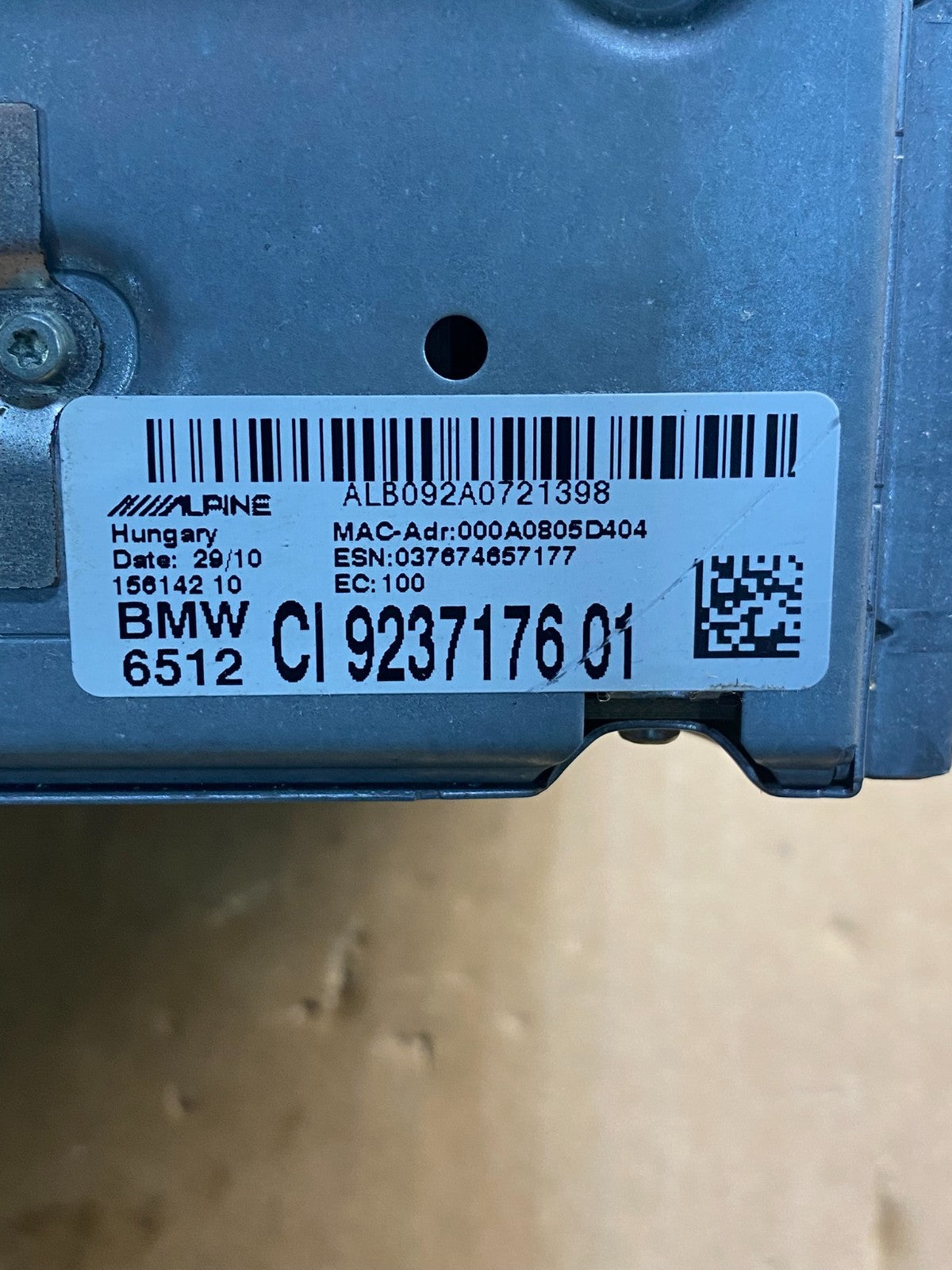 2010-2013 BMW F10 535i 550i Am Fm Cd Player Radio Receiver AG7366 DG6
