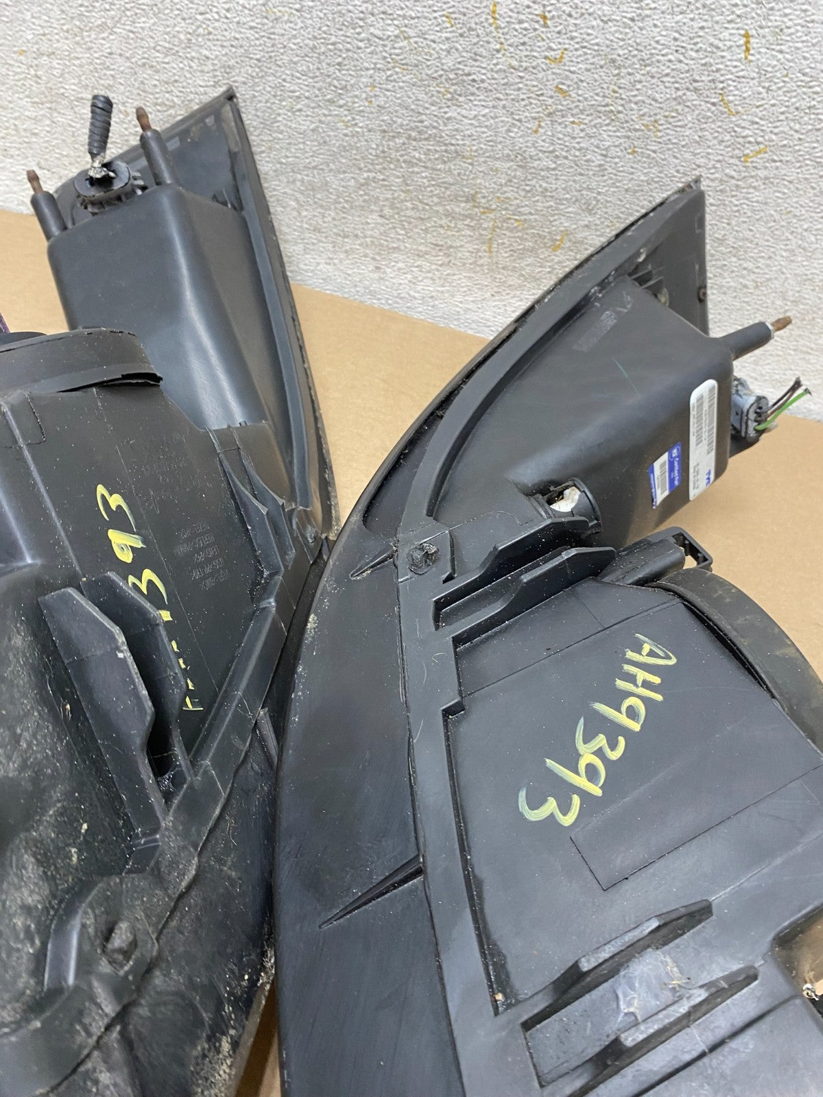 1999 to 2004 Ford Mustang Left+Right Set Side Black Headlights TYC AH9393 DW14