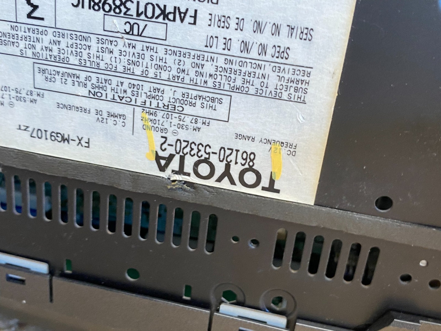 2009 to 2011 Lexus IS250 Screen Radio AM-FM CD Tuner Head Unit OEM AC4740 DG10