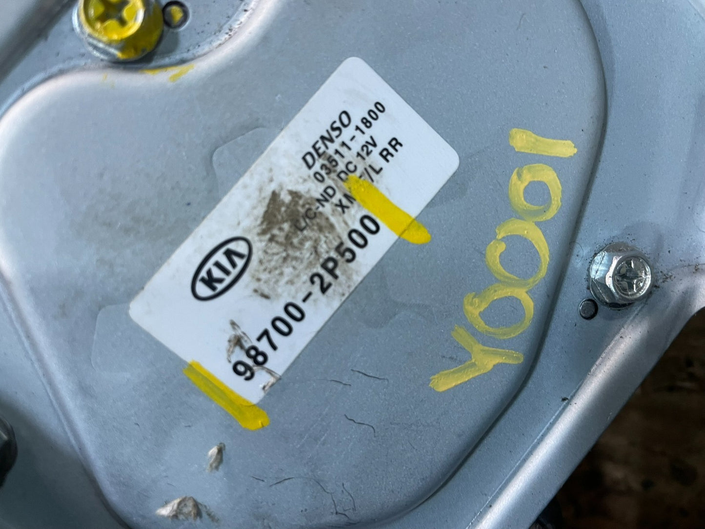 2014-2015 Kia Sorento Rear Glass Windshield Wiper Motor Y0001 DG7
