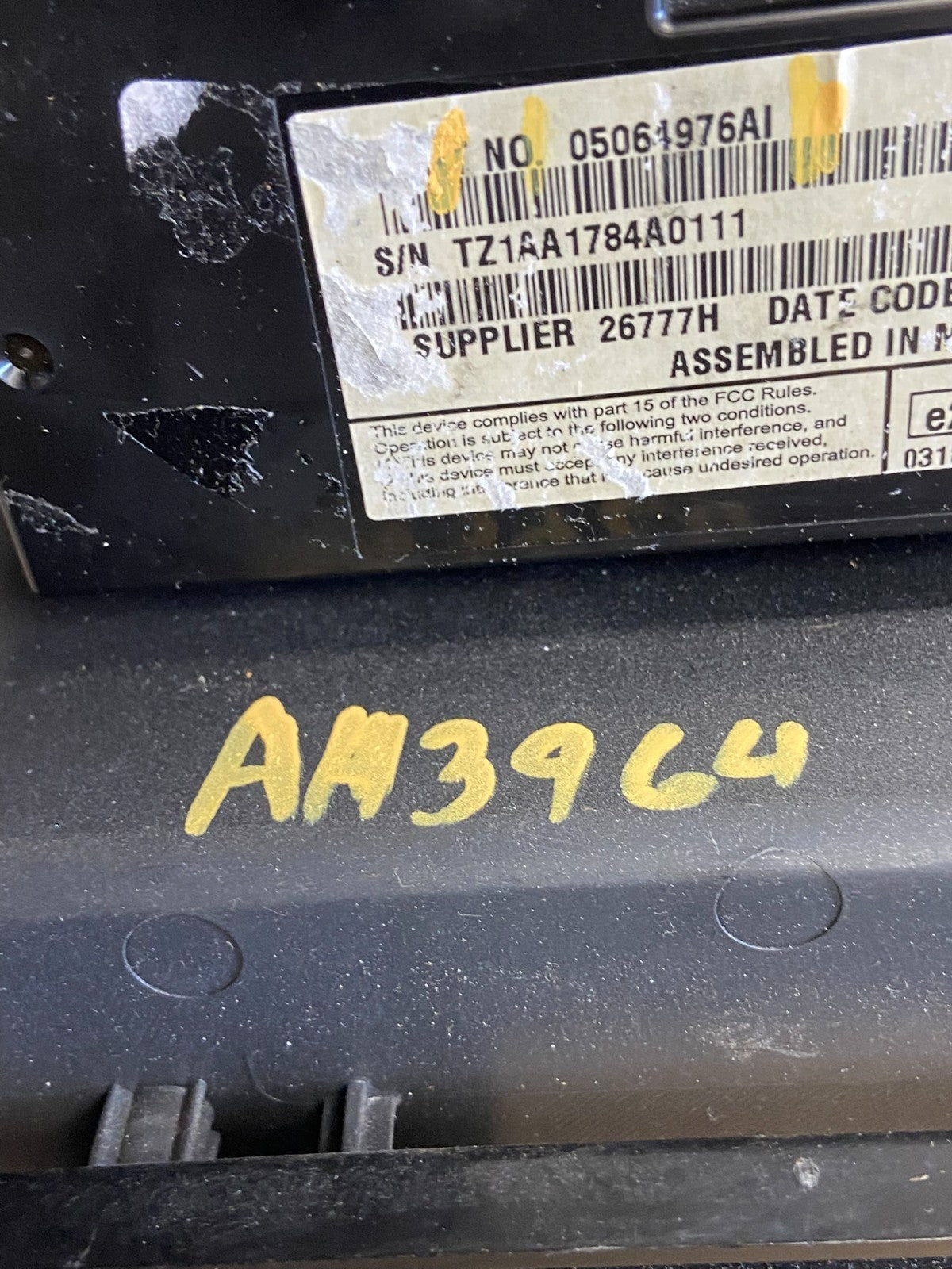 2011-2019 Dodge Journey 4.3 Radio AM/FM AH3964 DG6