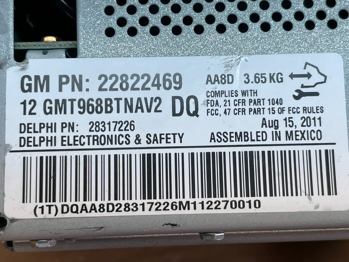 2011 2012 GMC Acadia Radio Display Screen AM/FM AUX AI0507 DG8