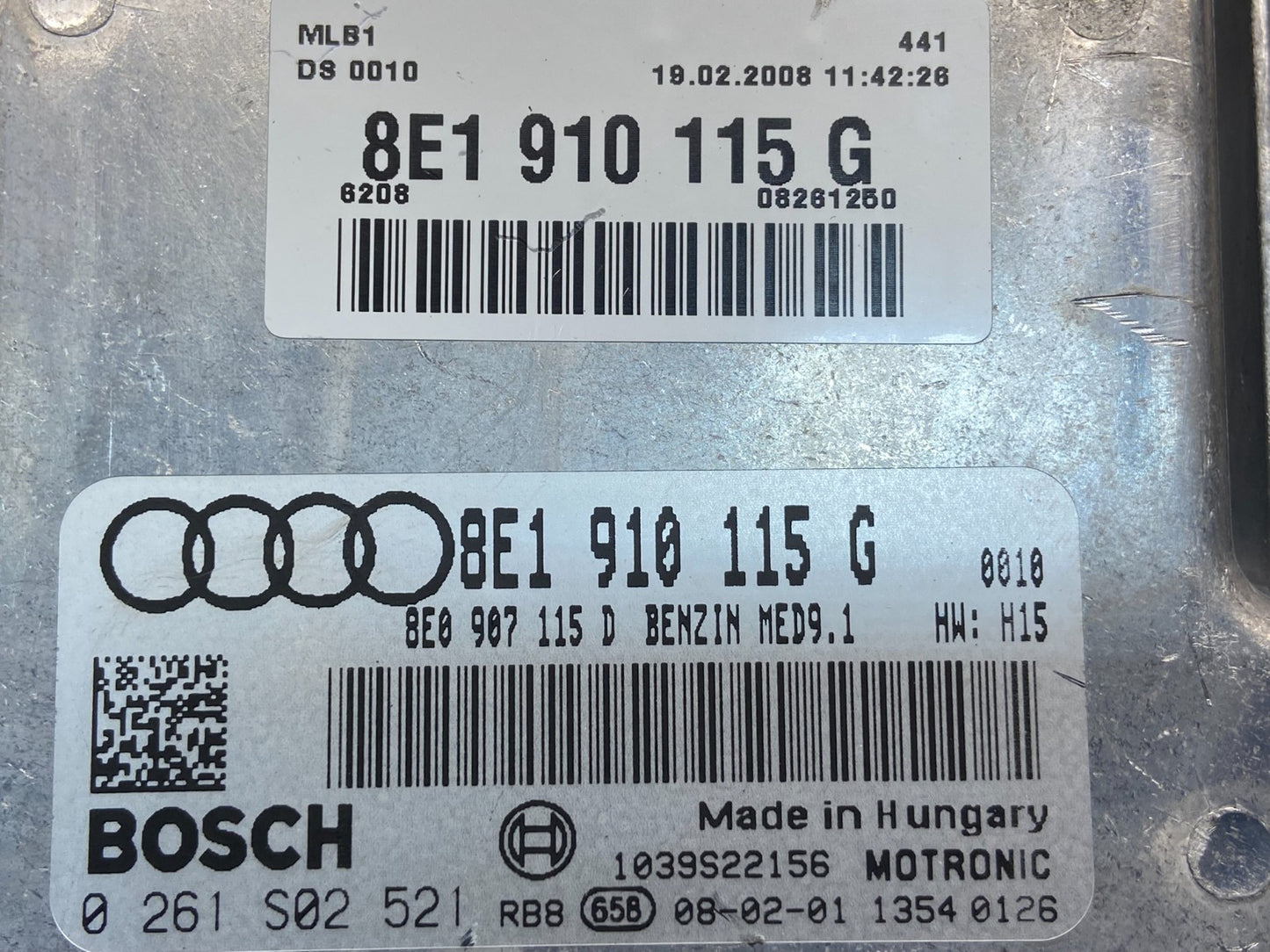 2008 2009 Audi A4 2.0L Engine Computer Ecu Pcm Ecm 8E1910115G af9023 DG2