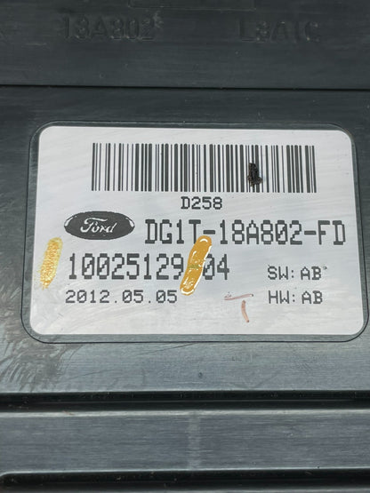 2013-2015 Ford Taurus Front Center Console Climate Radio Control Panel ac5205 DG9