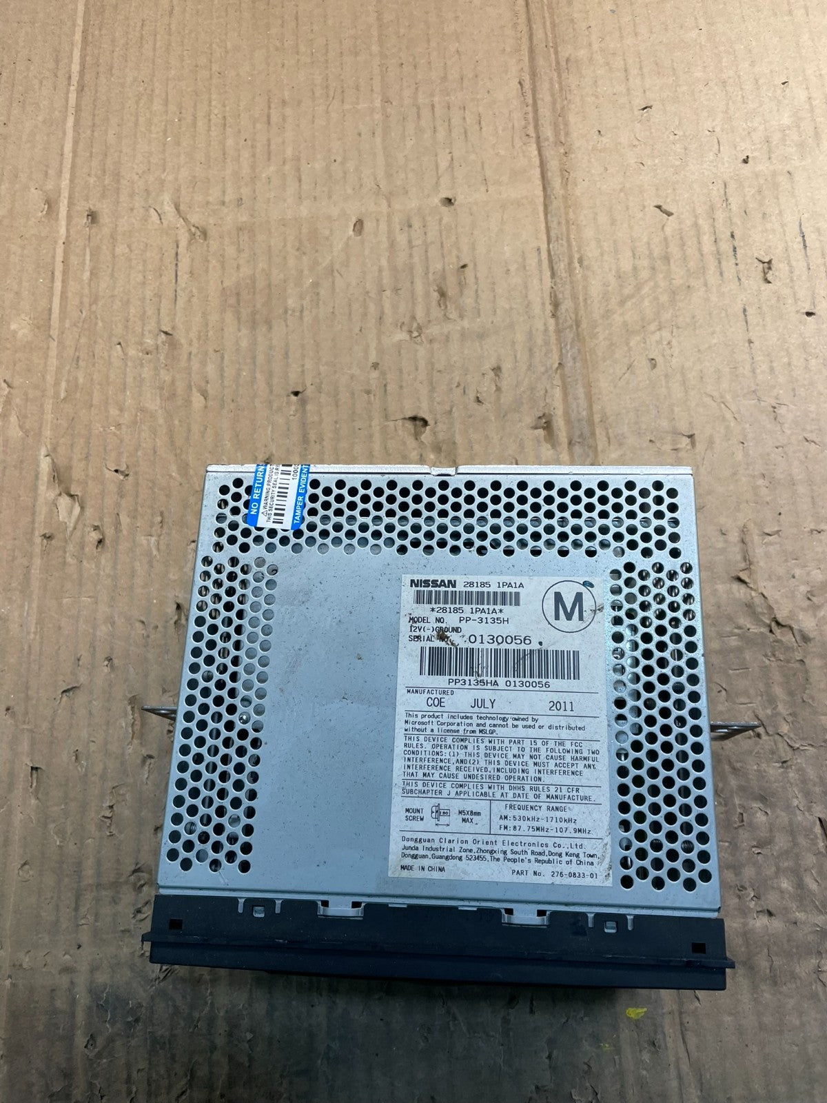 2012-2017 Nissan NV1500 Radio AM FM CD Player Receiver X4417 DG4