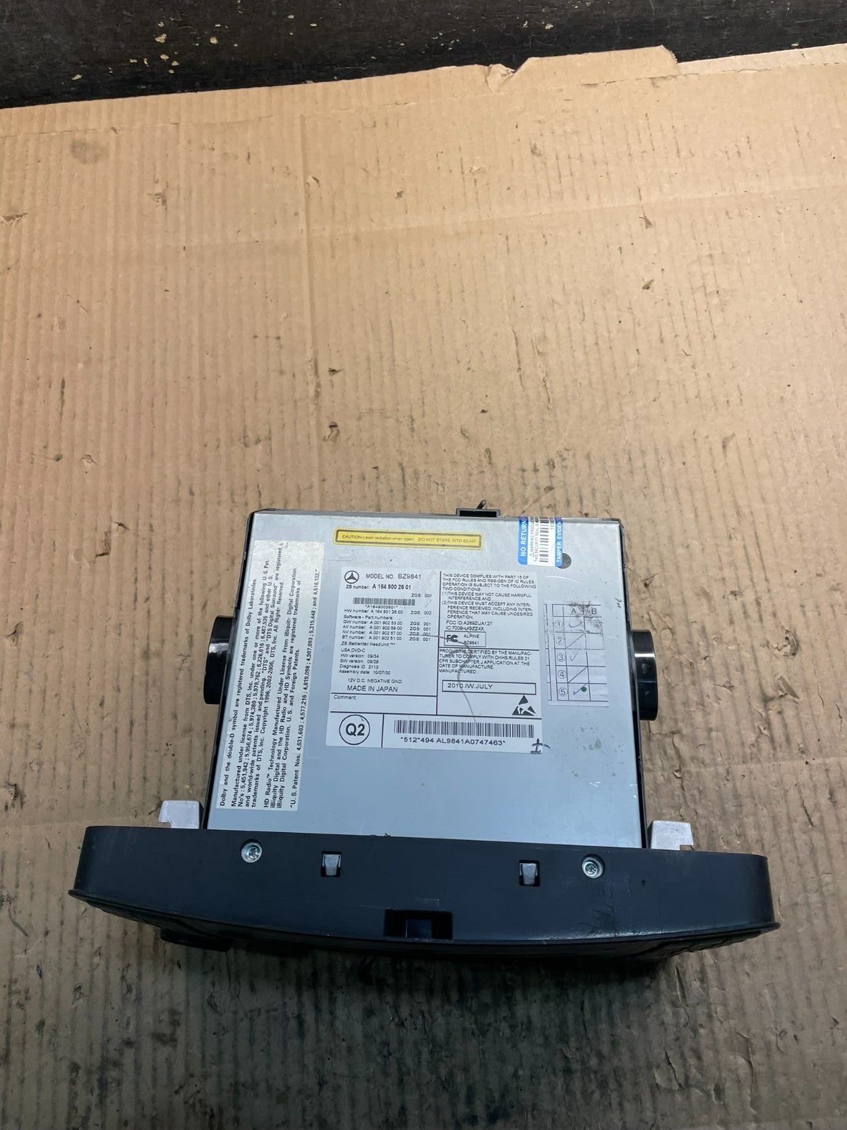 2009-2012 Mercedes X164 GL550 ML500 Radio Navigation Screen Display y1090 DG5