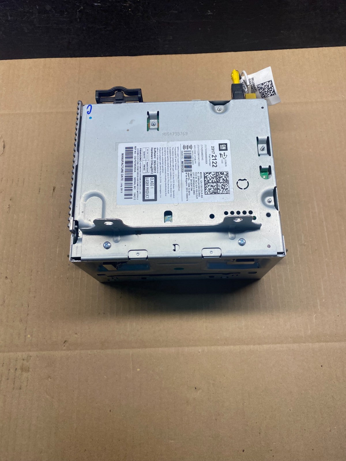 2014 Chevrolet Cruze Radio AM/FM Receiver AD1481 DG3