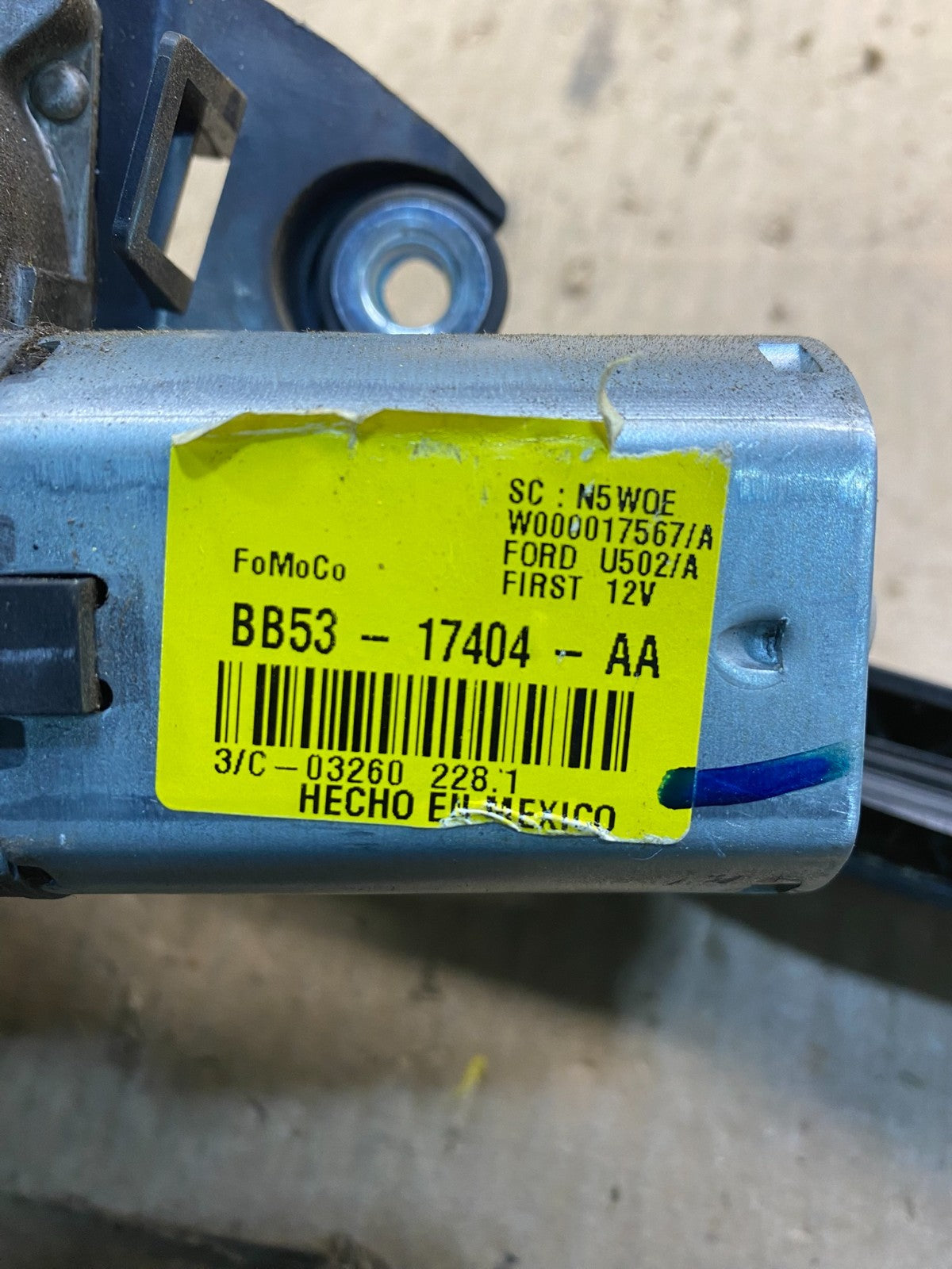 2011 to 2019 Ford Explorer Rear Windshield Wiper Motor ab0381 DG6