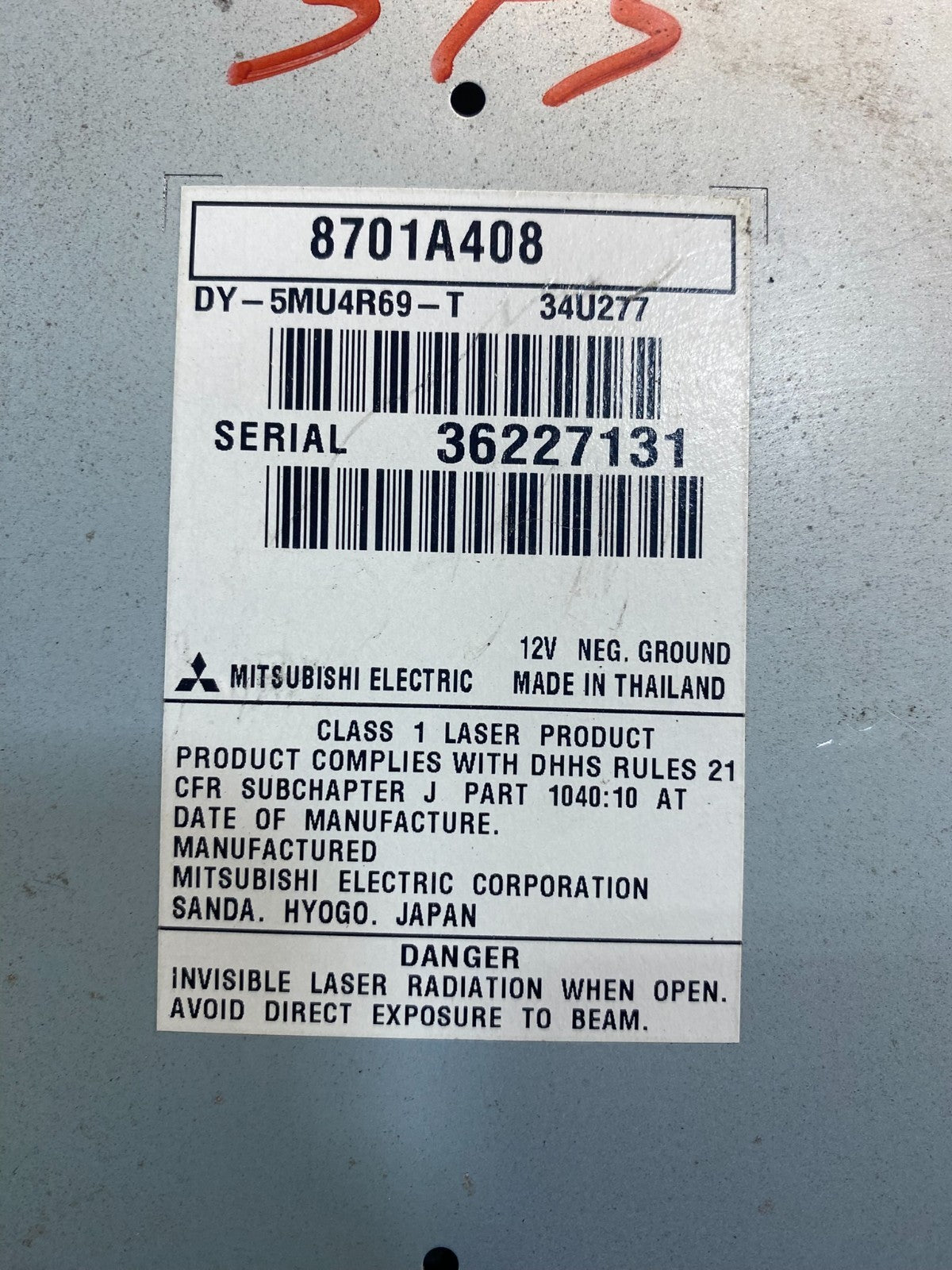 2014 2015 Mitsubishi Outlander Am Fm Cd Player Radio OEM Receiver AB4314 DG7