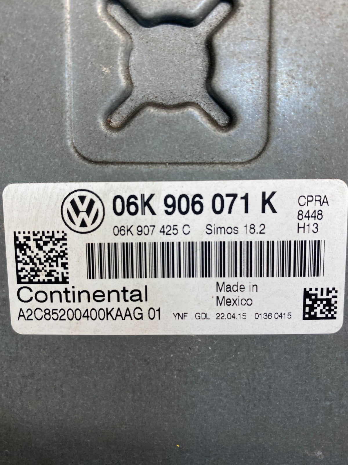 2012 2014 Volkswagen CC Passat 2.0L ECM Engine Control ECU 06j907309b ad7366 DG2