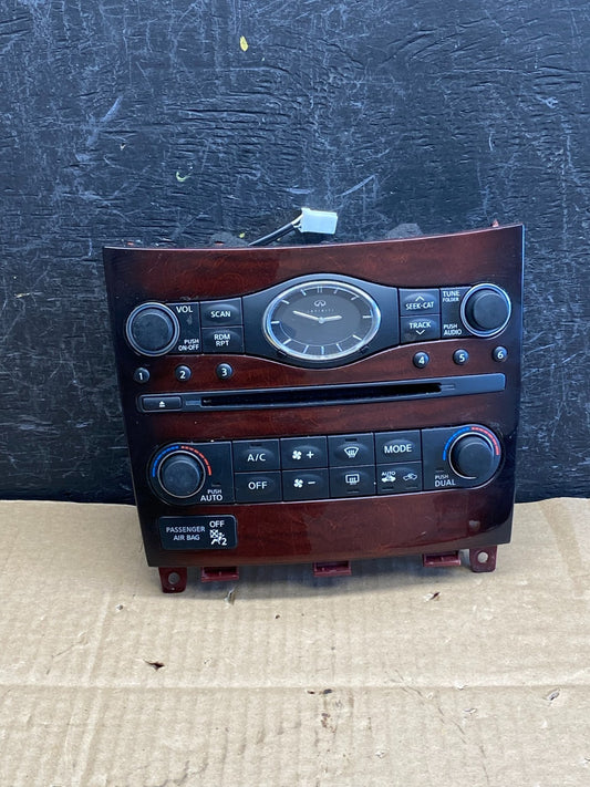 2009-2017 QX50 QX70 FX35 EX35 Radio Player Climate Control Panel Bezel AC9420 DG0
