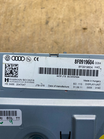 2010 - 2014 Audi Q5 A4 Radio Navigation Screen Display AD3631 DG2
