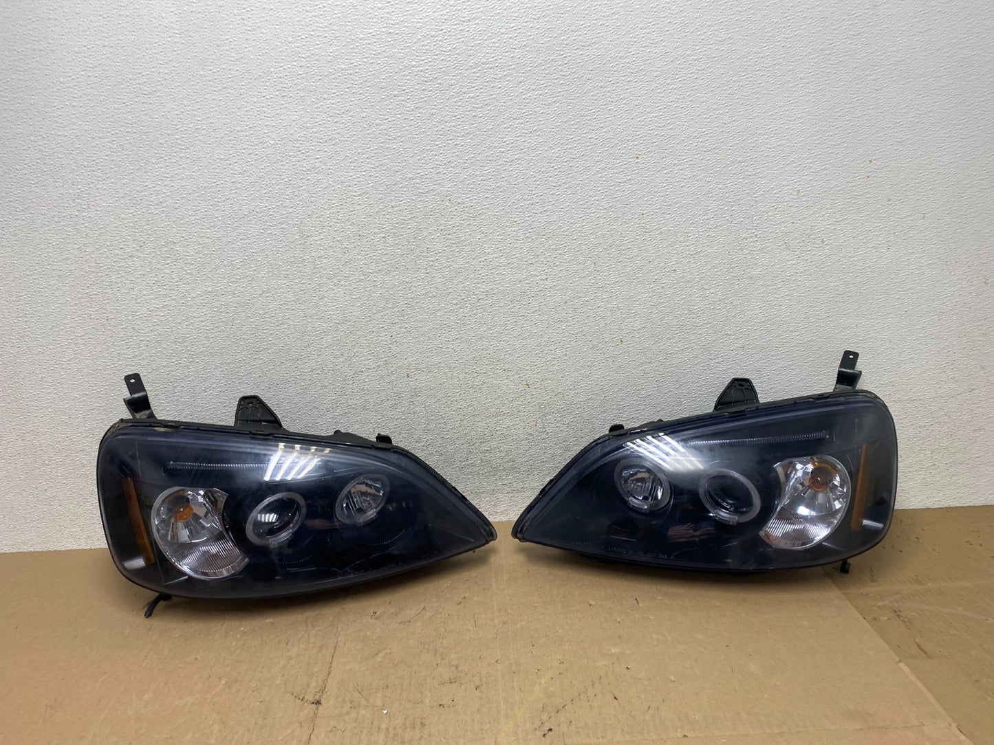 2001 - 2003 Honda Civic Coupe Headlights Halogen Left+Right Side AE6865 DG0