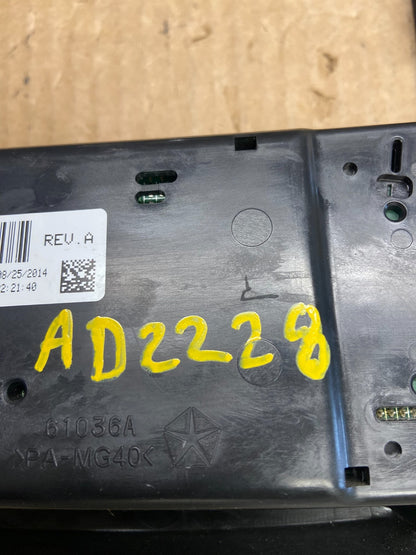 2011 to 2017 Jeep Compass Dash Climate Temperature Control Radio Bezel AD2228 DG6