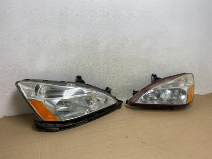 2003 - 2007 Honda Accord Left+Right Set Halogen Headlights AI1430 DW2