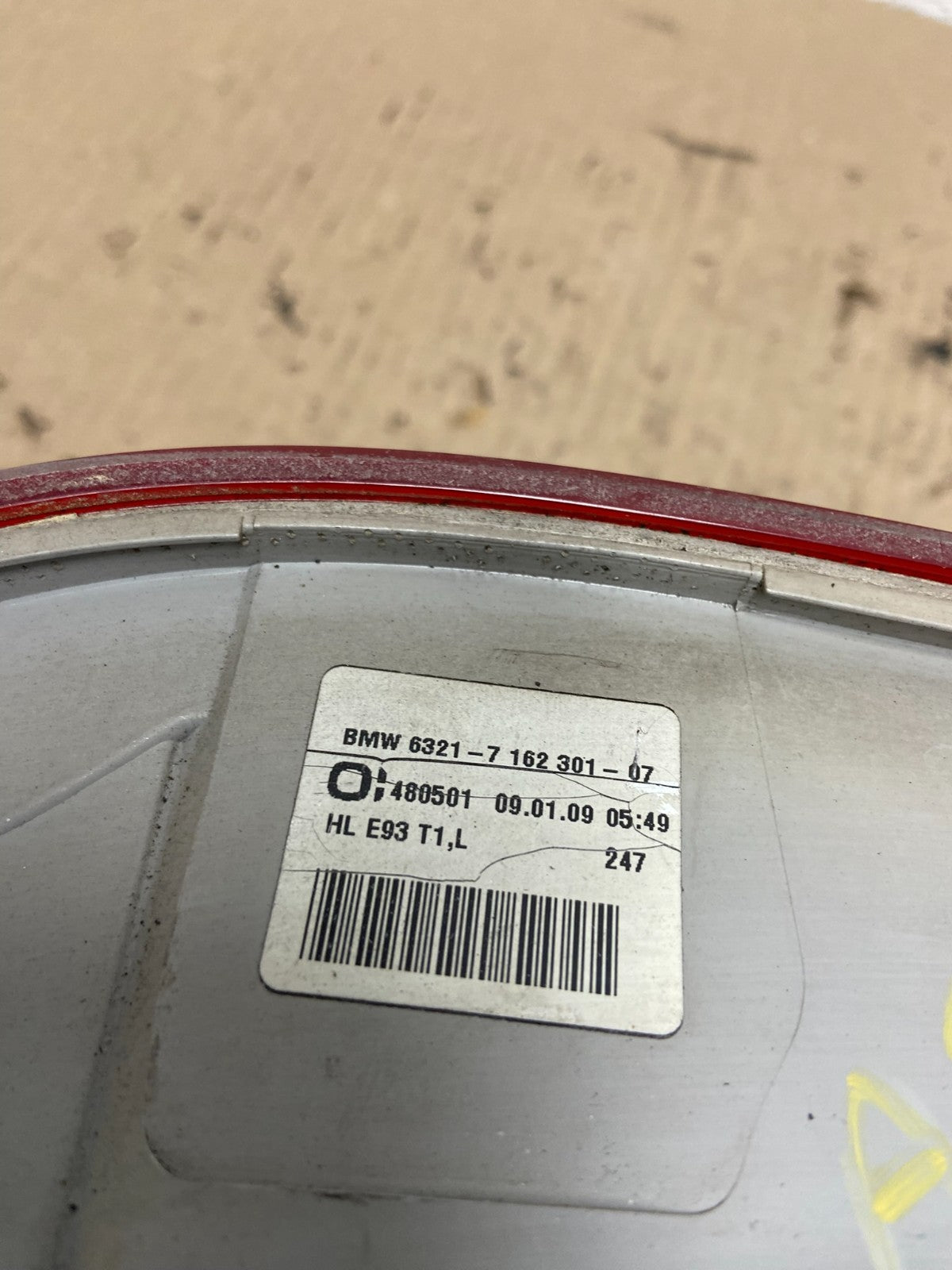 2007 - 2010 BMW M3 328i 335i Convertible Left Driver LH Tail Light AF5946 DW5