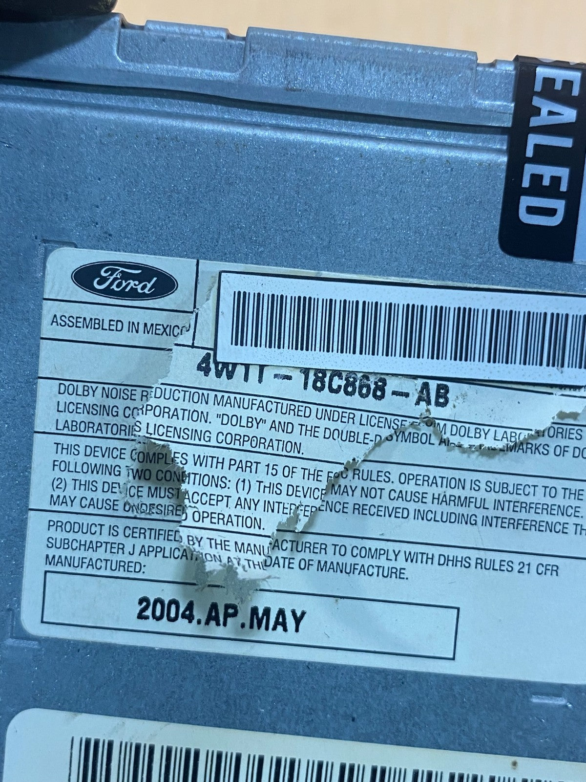 2003 - 2010 Lincoln Town Car AM/FM Radio CD Player ag3807 DG6