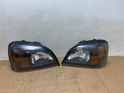 2000 to 2005 Cadillac Deville Left+Right Side LED Black Headlights AA6919 DG0