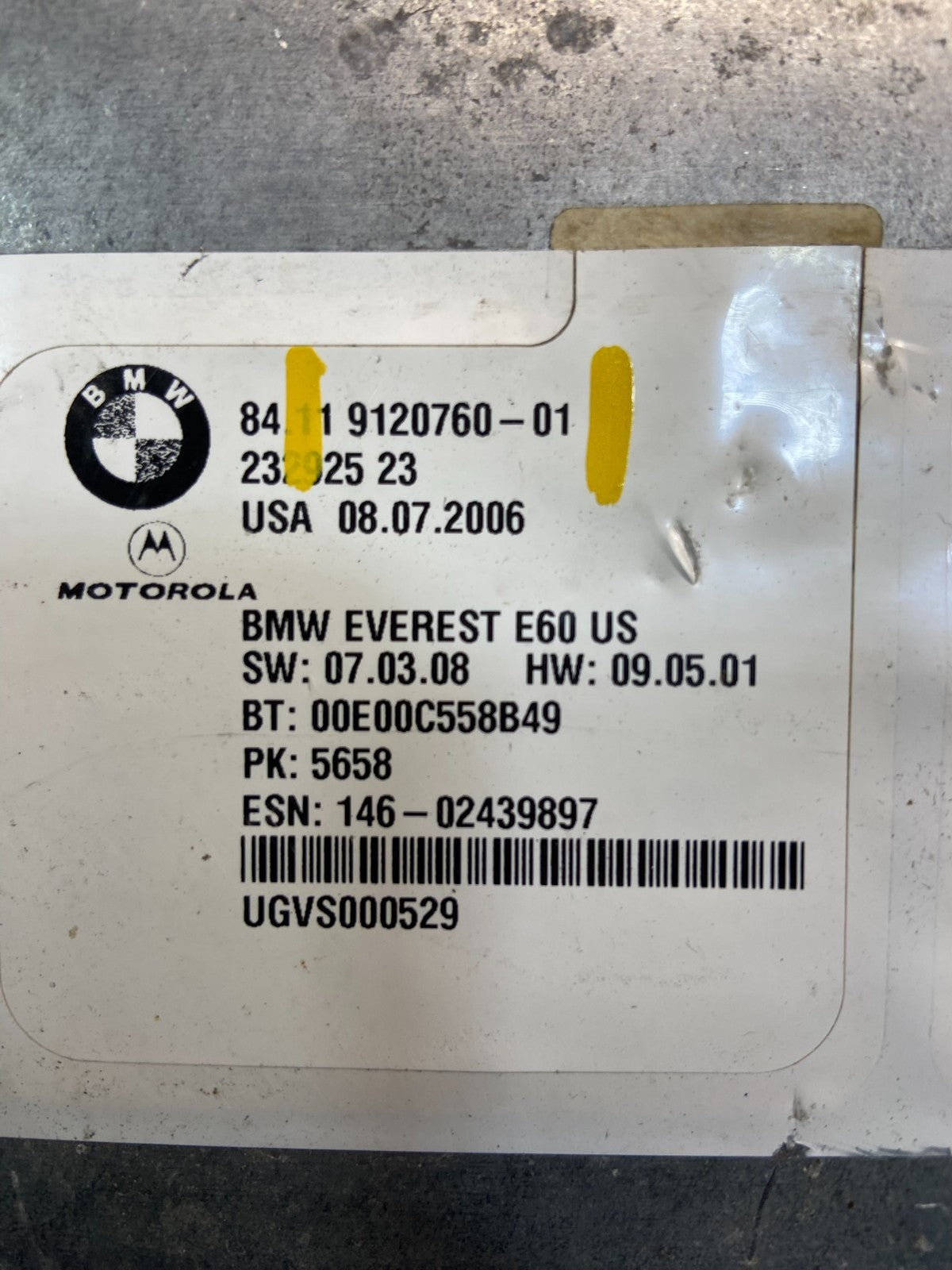 2007 to 2013 Bmw Bluetooth  Control Module Computer Telematics OEM z0750 DG4