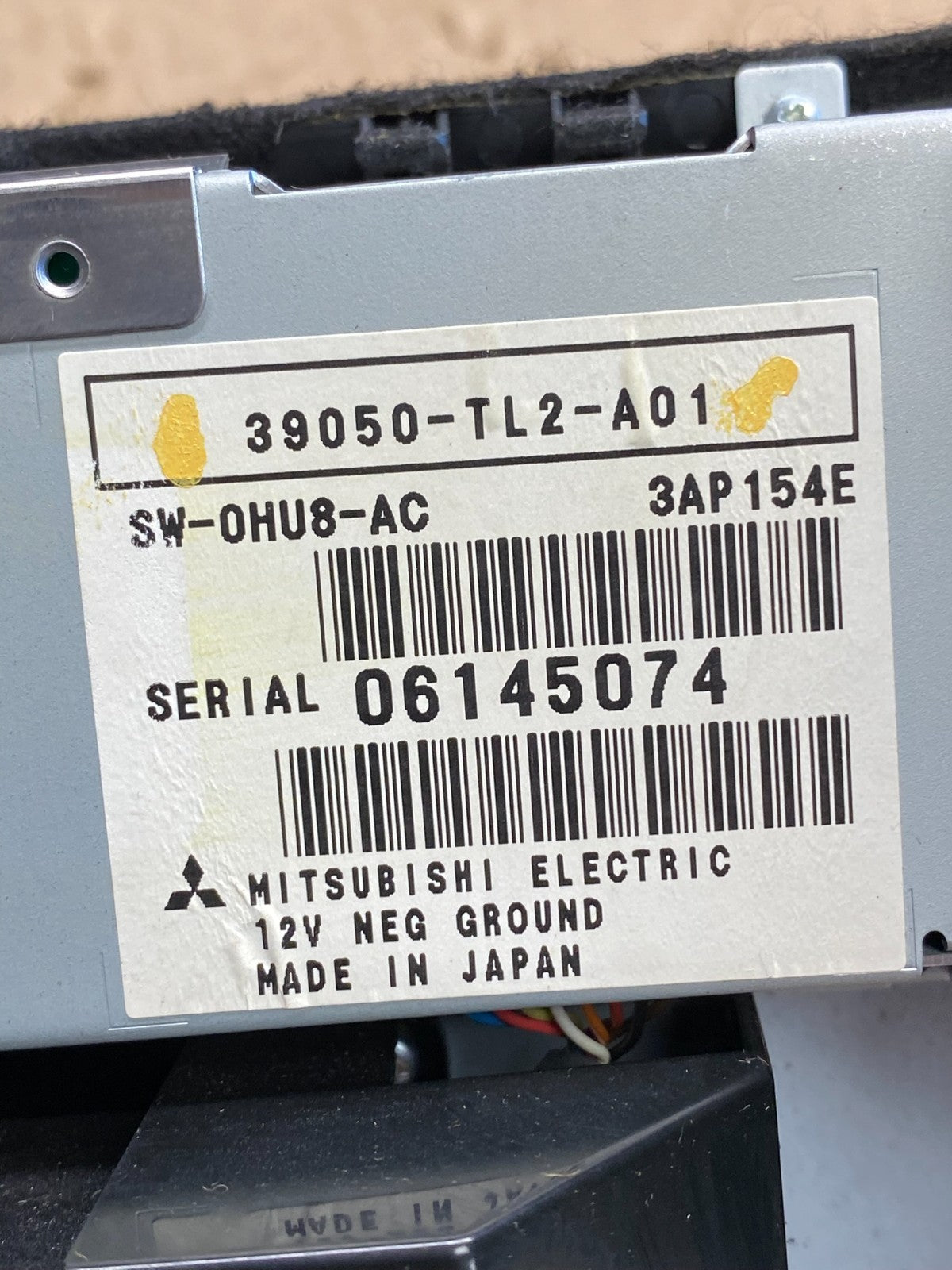 2009 to 2010 Acura TSX AM/FM CD Player Radio Audio System Air Vent AJ1625 DG4