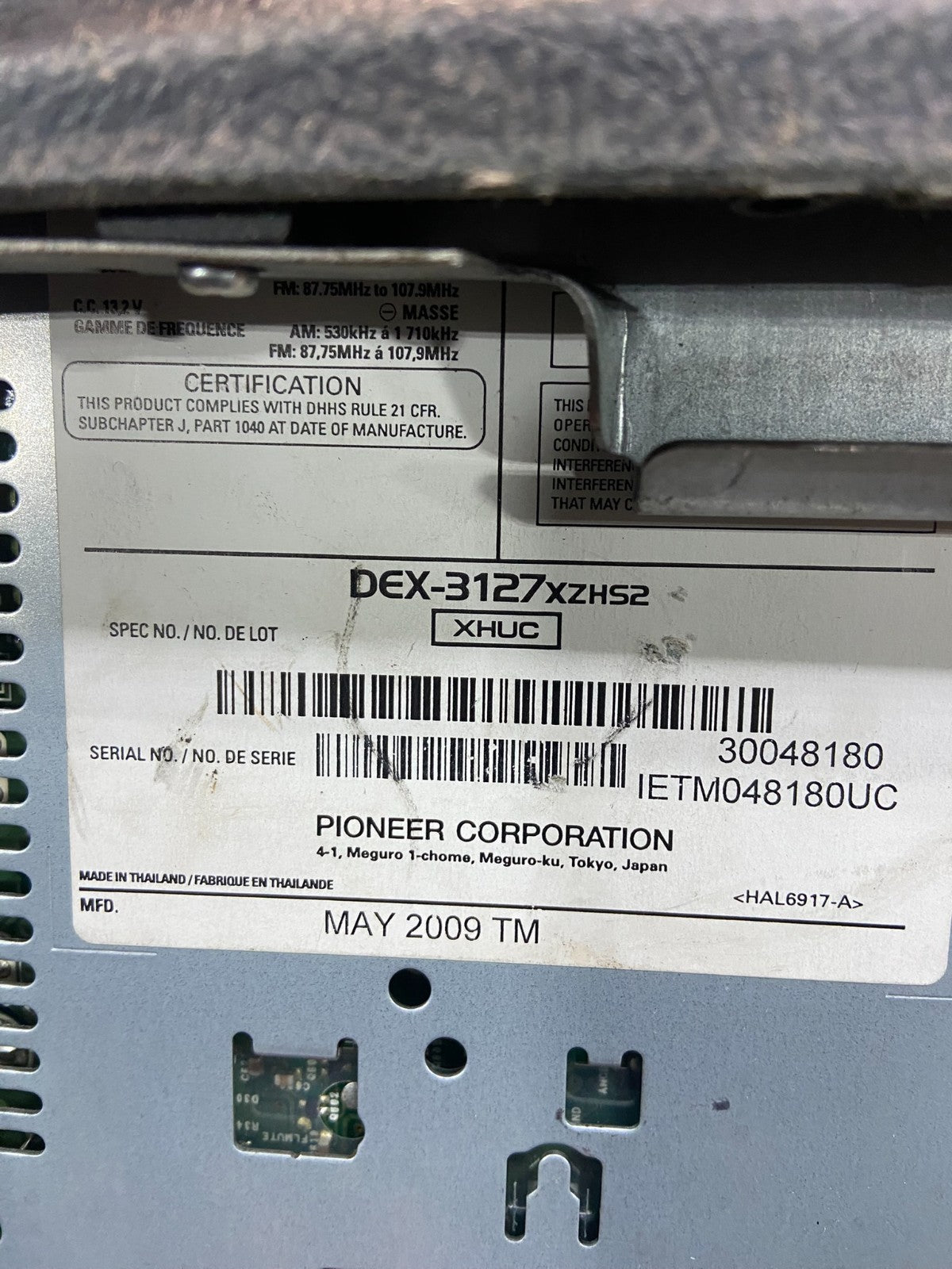2008 to 2012 Honda Accord Front Radio Control AM./FM CD Climate Control Z8701 DG6