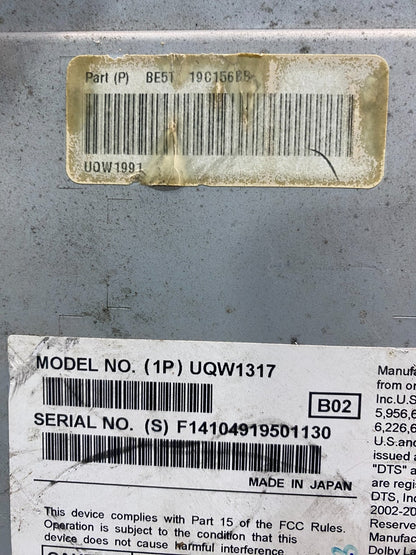 2011  Ford Fusion Radio Audio Receiver AM FM CD MP3 ac2780 DG6