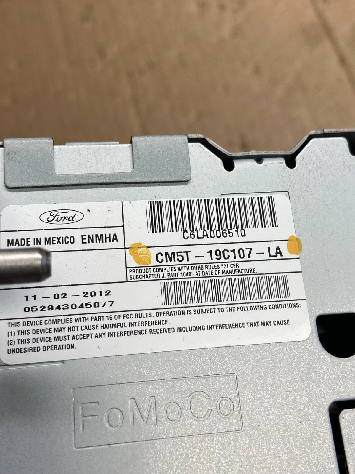 2013 - 2016 Ford C-Max Single CD Player Media AM FM Radio Receiver AF6103 DG5