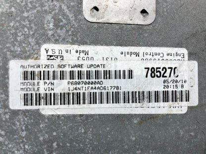 2007 to 2010 Dodge Caliber Engine Computer Module ECM ECU p68070000ad N1809 DG2