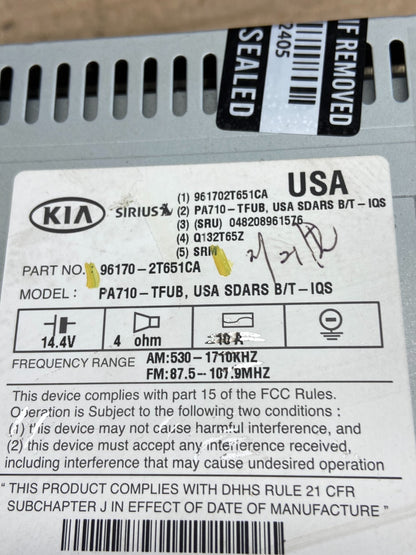 2011 2012 2013 Kia Optima Am Fm Cd Player Radio AH3726 DG6