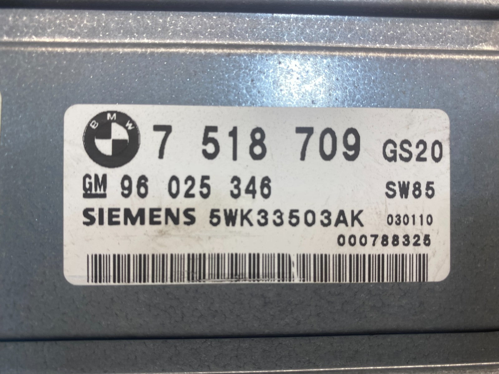 2001-2003 BMW 530i TCM TCU Transmission Computer Unit ad1473 DG2